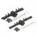Axial SCX24 Aluminum Alloy Front and Rear Axle Housing Black with Cover 1set