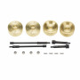 Axial SCX24 6mm Brass Wheel Counterweight with Widen Axles 4pcs/set