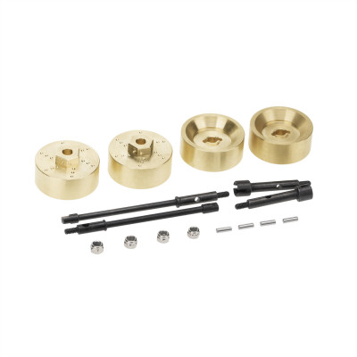 Axial SCX24 6mm Brass Wheel Counterweight with Widen Axles 4pcs/set