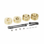 Axial SCX24 6mm Brass Wheel Counterweight with Widen Axles 4pcs/set