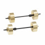 Axial SCX24 6mm Brass Wheel Counterweight with Widen Axles 4pcs/set