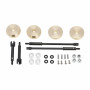 Axial SCX24 4mm Brass Wheel Counterweight with Widen Axles 4pcs/set