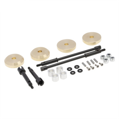 Axial SCX24 4mm Brass Wheel Counterweight with Widen Axles 4pcs/set