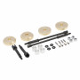 Axial SCX24 4mm Brass Wheel Counterweight with Widen Axles 4pcs/set
