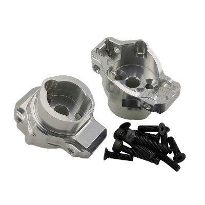 Aluminium Rear C Hub / Axle Portal Mounts For TRX-4 2pcs/set Silver