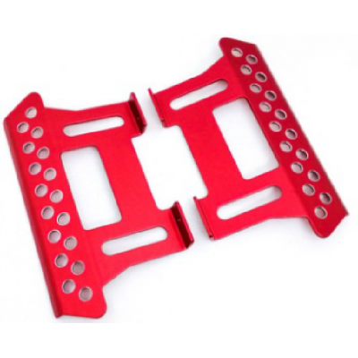 Rock Slider i aluminium till Axial SCX10 - Röd