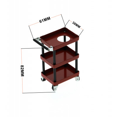 Aluminum RC Tool Rack 3 Shelves Small Size 61*38*82MM Red
