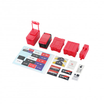 1/10 RC Decorative 5pcs set Tool Case Scale Accessories 5pcs/set (5 different size / set) Red
