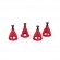 6 TON  Zinc Alloy Scale Adjustable Height Jack Stand 4pcs/set 60MM-112MM Red