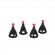 6 TON  Zinc Alloy Scale Adjustable Height Jack Stand 4pcs/set 60MM-112MM Black