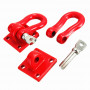 1:10 RC Metal Trailer Hook - Red
13.5x13.5x22mm
1/10 Crawler Scale Heavy Duty Shackle w/Mounting Bracket (Red)