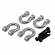 Aluminum Alloy Tow Shackle
for 1/10 Crawler 4pcs/set Silver