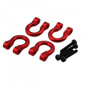 Aluminum Alloy Tow Shackle
for 1/10 Crawler 4pcs/set Red