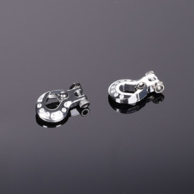 High End Metal Trailer Hook for RC Rock Crawler 2pcs/set Silver
