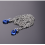 High End Metal Trailer Hook with Silver Chain for RC Rock Crawler Blue