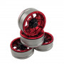 1.9" Aluminum Beadlock Crawler Wheels 4pcs - Spider 4pcs/set RED