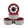 1.9" Aluminum Beadlock Crawler Wheels 4pcs - Spider 4pcs/set RED
