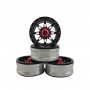 1.9" Aluminum Beadlock Crawler Wheels 4pcs - Spider 4pcs/set BLACK