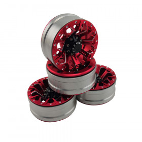 1.9" Aluminum Beadlock Crawler Wheels 4pcs - Strong 4pcs/set RED