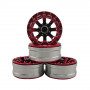 1.9" Aluminum Beadlock Crawler Wheels 4pcs - Strong 4pcs/set RED