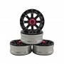 1.9" Aluminum Beadlock Crawler Wheels 4pcs - Strong 4pcs/set BLACK