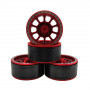 1.9" Aluminum Beadlock Crawler Wheels 4pcs - Ten 4pcs/set RED
