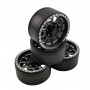1.9" Aluminum Beadlock Crawler Wheels 4pcs - Ten 4pcs/set BLACK