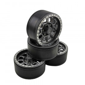 1.9" Aluminum Beadlock Crawler Wheels 4pcs - Ten 4pcs/set TITANIUM