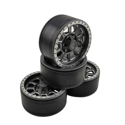 1.9" Aluminum Beadlock Crawler Wheels 4pcs - Ten 4pcs/set TITANIUM
