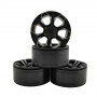 1.9" Aluminum Beadlock Crawler Wheels 4pcs - Petals 4pcs/set BLACK