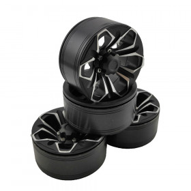 1.9" Aluminum Beadlock Crawler Wheels 4pcs - Petals 4pcs/set BLACK