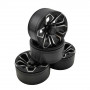 1.9" Aluminum Beadlock Crawler Wheels 4pcs - Petals 4pcs/set BLACK