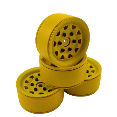 1.9" Aluminum Beadlock Crawler Wheels 4pcs - Olde Angle 4pcs/set YELLOW