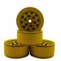 1.9" Aluminum Beadlock Crawler Wheels 4pcs - Olde Angle 4pcs/set YELLOW