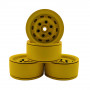 1.9" Aluminum Beadlock Crawler Wheels 4pcs - Olde Round 4pcs/set YELLOW