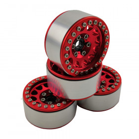 1.9" Aluminum Beadlock Crawler Wheels 4pcs - M105 Red 4pcs/set RED