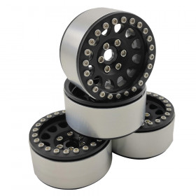 1.9" Aluminum Beadlock Crawler Wheels 4pcs - M105 Black 4pcs/set BLACK