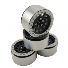 1.9" Aluminum Beadlock Crawler Wheels 4pcs - M105 Black 4pcs/set WHITE