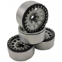 1.9" Aluminum Beadlock Crawler Wheels 4pcs - M105 White 4pcs/set BLACK