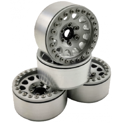 1.9" Aluminum Beadlock Crawler Wheels 4pcs - M105 White 4pcs/set WHITE