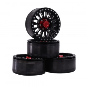 1.9" Aluminum Beadlock Crawler Wheels 4pcs -Flower Black Color
4pcs/set