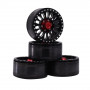 1.9" Aluminum Beadlock Crawler Wheels 4pcs -Flower Black Color
4pcs/set