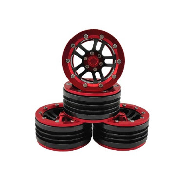 1.9" Aluminum Beadlock Crawler Wheels 4pcs - Red Ring

4pcs/set