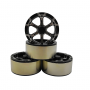 1.9" Aluminum Beadlock Crawler Wheels 4pcs - Cool C 4pcs/set BLACK