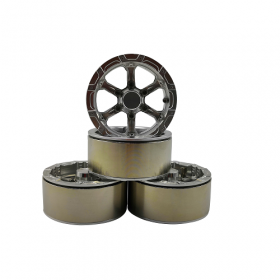 1.9" Aluminum Beadlock Crawler Wheels 4pcs - Cool D 4pcs/set BLACK