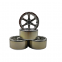 1.9" Aluminum Beadlock Crawler Wheels 4pcs - Cool D 4pcs/set BLACK