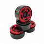 2.2'' Aluminum Beadlock Crawler Wheels 4pcs - Cover 4pcs/set RED