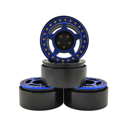 2.2'' Aluminum Beadlock Crawler Wheels 4pcs - Cover 4pcs/set BLUE