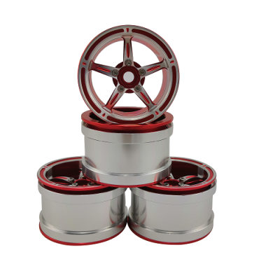 2.2'' Aluminum Beadlock Crawler Wheels 4pcs - Cool X 4pcs/set RED