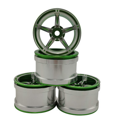 2.2'' Aluminum Beadlock Crawler Wheels 4pcs - Cool X 4pcs/set GREEN